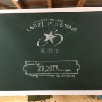 蒲郡にある美容室・ネイルサロン『らぷち』黒板作り！